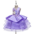 thumbnail image 4 of KAWELL Flower Girls Dress for Wedding Children's Embroidery Ruffle Party Easter Tutu Dress, 4 of 5
