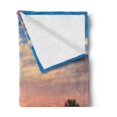 thumbnail image 2 of Charleston Soft Flannel Fleece Blanket, South Carolina USA at Waterfront Park Ocean Scenery Illustration Coastal Beach, Cozy Plush for Indoor and Outdoor Use, 70" x 90", Multicolor, by Ambesonne, 2 of 5
