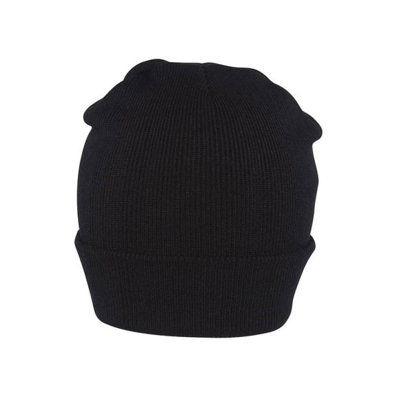 Men's Women's Winter Cuff Long Beanie - Black