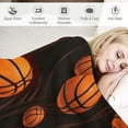 thumbnail image 3 of Nawypu Basketball Blanket - Soft, Plush & Warm - 50x40 Inches Small Blanket for Office, Chair - Black Sports Throw Blanket Gifts for Boys, Girls, 3 of 6