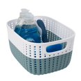 thumbnail image 4 of Simplify 2-Tone Decorative Small Storage Basket in Marine, 4 of 4