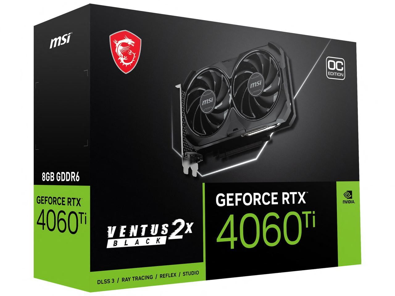 MSI GeForce RTX 4060 Ti VENTUS 2X BLACK OC 8GB G406TV2XB8C B&H