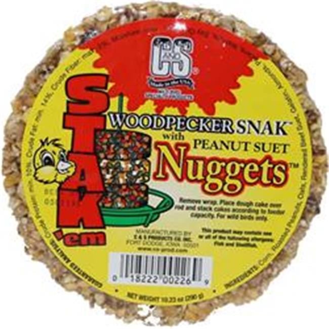 C & S Products CS06226 10.23 oz StakEm Woodpecker Snak with Peanut Suet Nuggets
