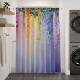 thumbnail image 2 of Purple Summer Floral Shower Curtain - Water Repellent Fabric Shower Curtains Washable, Weeping Botanical Colorful Decorative Polyester Cloth Bathroom Curtains Modern Bath Decor 72"x84", 2 of 8