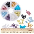 thumbnail image 3 of 1 Box 8 Mixed Color Natural Aquamarine Quartz Crystal Amethyst Black Obsidian Yellow Jade Color Quart, 3 of 4
