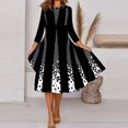 thumbnail image 2 of Ketyyh-chn99 Casual Dresses for Women Swing Dress Pockets Boho Beach Casual Long Knitted Dresses Black,L, 2 of 5