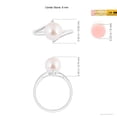 thumbnail image 5 of ANGARA Solitaire Japanese Akoya Cultured Pearl Bypass Split Shank Ring in 14K White Gold for Women | June Birthstone, Birthday, Anniversary, Jewelry Gift for Women | Pearl Ring, 5 of 8