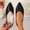 Black, variant on Ballet Flats for Womens, Faux Leather Pointed Toe Slip On Shallow Casual Office Dressy Shoes Pink US9.5
