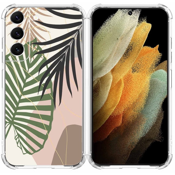 Tropical Finesse Case for Samsung Galaxy S22 ,Aesthetic Art Design Pattern TPU Shock Proof Cover Case