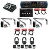 3-Person Podcast Podcasting Recording Kit w/Presonus STUDIO 24C Interface+Boom