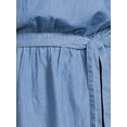 thumbnail image 5 of Derek Heart Junior Plus Size Everyday Denim Off-the-Shoulder Mini Dress, 5 of 6