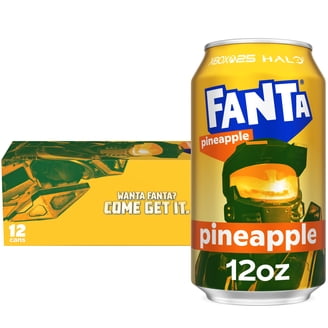 Fanta Pineapple Caffeine-Free Soda, 12 Pack, 12 fl oz Cans