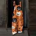 thumbnail image 6 of BOMYJESK Summer Halloween Costumes Jumpsuit for Women Cartoon Pumpkin One Piece Sleeveless Rompers Pants Loose 2026 Hippie Spaghetti Strap Rompers Khaki 3XL, 6 of 7