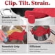 thumbnail image 3 of Strain - Silicone Clip-On Colander, Heat Resistant Drainer for Vegetables and Pasta Noodles, for Bowl, Pots, and Pans,Red, 3 of 5