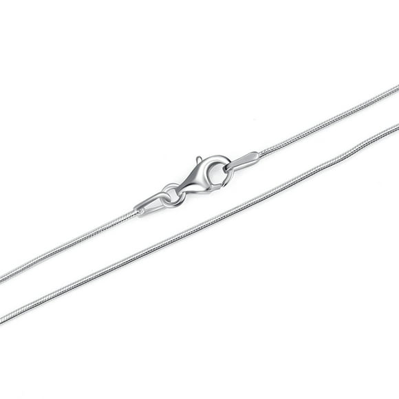 Silver Womens Necklace Chain Sterling Silver 1MM Snake Chain Italian Crafted Long Chain Necklace Thin Lightweight Strong - Lobster Claw Clasp 30 Inches Gifts for Women