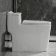 thumbnail image 3 of Wonchael WK1080 Dual Flush One Piece Toilet Comfort Seat Height with Soft Close Seat Cover for Modern Master Bathroom, White, 3 of 7