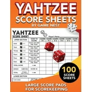 Yahtzee Score Sheets: 100 Large Score Pads for Scorekeeping 8.5" x 11" Yahtzee Score Cards (Paperback)