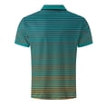 thumbnail image 5 of VgaVtl Short Sleeve Polo Shirt Men Summer Big and Tall Casual Button Vacation Collared Striped Clothes for Men Shirts, 5 of 5