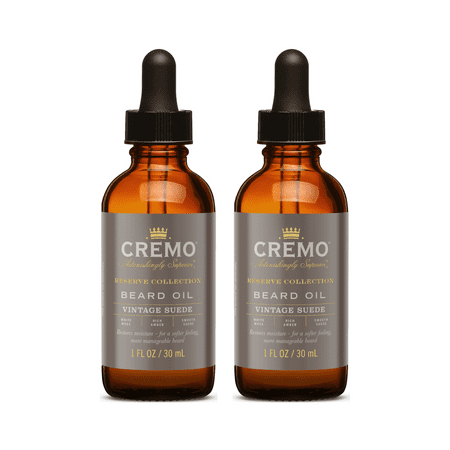 Cremo Vintage Suede Reserve Collection Beard Oil, 1oz (Pack of 2)