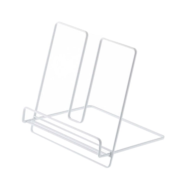 Metal Cookbook Stand, Iron Recipe Book Holder for Kitchen Counter, Tablet and Magazine Display Rack for Home and Office Reading