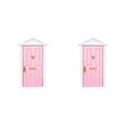 thumbnail image 2 of sweethay 1 Juego de minipuertas de casa útiles, minipuertas de pequeñas, modelos de muebles realistas para escena DIY, muñecas, muebles para Rosa 2Conjunto, 2 of 6