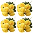 thumbnail image 1 of Rosas artificiales Jasion, 4 paquetes de 10 cabezas, amarillas, 1 of 8
