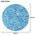 thumbnail image 6 of Blue White Tie Dye Swirl Pattern Round Tablecloth 60"x60",Wrinkle Wipeable Table Cloth for Kitchen Dining Room Picnic Patio Party, 6 of 6