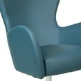 thumbnail image 6 of Wilma Swivel Armchair in Dillon Blue Faux Leather with 4 Star Aluminum Base, 6 of 6