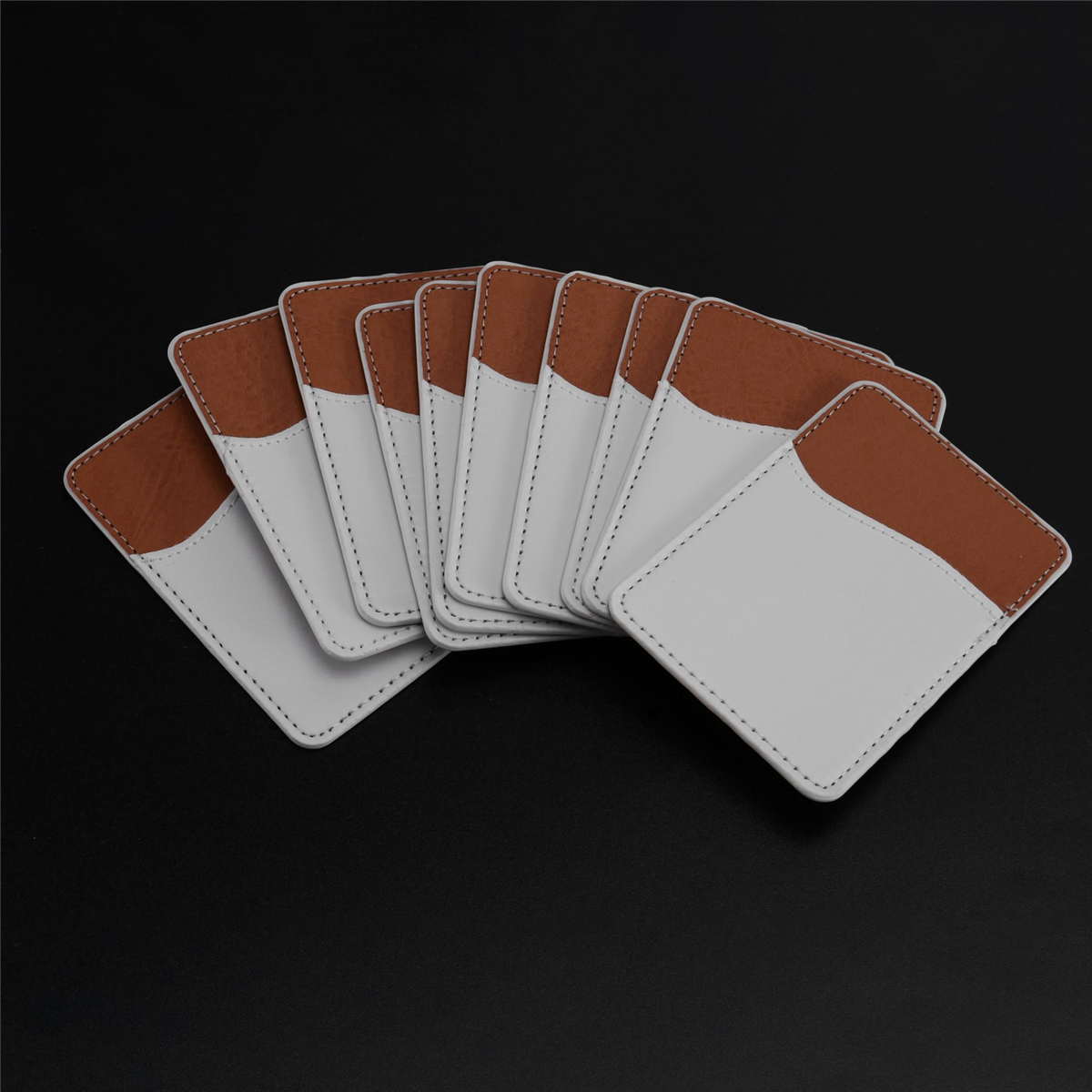 40Pcs Sublimation Blanks Phone Wallet - PU Leather Card Holder for Back of Phone Stick on Android DIY Blanks