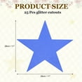 thumbnail image 2 of Uxcell 25 Pcs Glitter Star Cutouts, 11 Inch Star Shape Double Printed Glitter Paper, Confetti Cut Outs for Bulletin Board Wall Party Decoration Supplies, Blue, 2 of 6