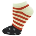 thumbnail image 5 of Womens USA Flag Socks, Patriotic Stars & Stripes Sock, Soft American Novelty Holiday Bulk Pack (Stars & Stripes Ankle (12 Pairs)), 5 of 5