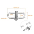 thumbnail image 2 of Uxcell Adjustable Metal Buckles for Chain Strap, 4Pack 22x10mm Chain Shortener, Silver, 2 of 6