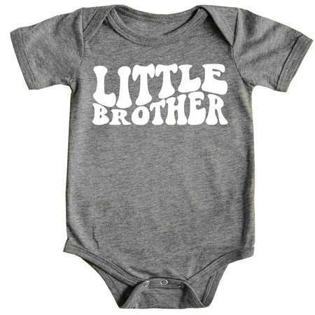 

Little Brother Groovy Wavy Bodysuits Granite Heather Bodysuit 12 Months