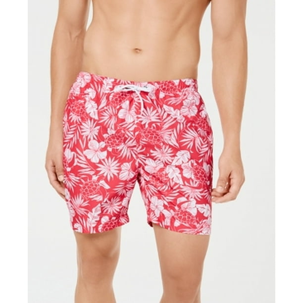 Rhino Trunk and Case Mens Floral Print Swim Trunks 2XL