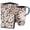 Rabbit, variant on Topadorn Watercolor Orange Flower Ceramic Travel Mug, 17oz, Vibrant Floral Print with Blue Geometric Accents, Spill-Resistant Lid, Microwave/Dishwasher Safe, Gift Boxed