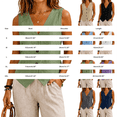 thumbnail image 3 of NMMUED Summer Vest for Women Cotton Linen V Neck Button Down Sleeveless Waistcoat Casual Dressy Suit Jackets Lightweight Basic Tops Ladies Business Work Outfits Dark Blue L, 3 of 9