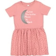 thumbnail image 3 of Inktastic I Love You to the Moon & Back. Girls Toddler Dress, 3 of 5