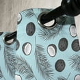 thumbnail image 4 of Ambesonne Palm Leaf Grommet Curtain, Hawaiian Tropical, 50" x 54", Aqua Black White, 4 of 6