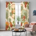 thumbnail image 6 of Kitchen Curtains 84 Inch Length 2 Panels, Summer Flowers Grommets Window Treatment Curtain, Farmhouse Watercolor Floral Fruit Retro Thermal Curtains Drapes for Living Room/Bathroom, 6 of 9