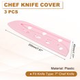 thumbnail image 2 of Uxcell Plastic Safety Knife Cover Sleeves for Chef Knife, Knife Guard Blade Protector for Kitchen Bar Pink, 2 of 7
