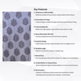 thumbnail image 7 of Fabdivine- Handmade Block Print Cotton Throw Blanket – Guldasta Print, 90"X54", 7 of 7