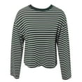 thumbnail image 4 of Women's Long Sleeve Striped T Shirt with Color Design for Comfortable Everyday Wear and Loose Fit, 4 of 4