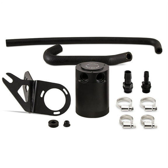 Mishimoto MMBCC-STNGR-18PBE Baffled Oil Catch Can Kit, PCV Compatible with Kia Stinger GT, 2018 , Black