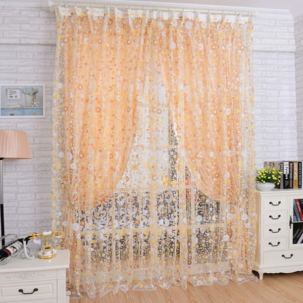 New Sunflowers Pattern Printed Window, Decorative Curtains For Living Room