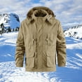 thumbnail image 2 of Men's Denim Jacket Style Winter Casual Utility Coat with Lapel Design for Daily Wear, 2 of 2