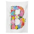 thumbnail image 3 of Ambesonne Letter B Tablecloth Rectangular Table Cover, Romantic ABC Sign, 60"x90", Multicolor, 3 of 4