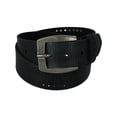 thumbnail image 1 of CTM®  Distressed Leather Bridle Belt with Perforations (Men's), 1 of 3
