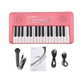 thumbnail image 2 of 32 Key Electronic Keyboard Piano 16 Tones 10 Rhythms 10 Demos Dual Speaker Musical Instrument with Microphone Dual Power Mode Portable Music Piano Keyboard for Beginners Keyboards, 2 of 7