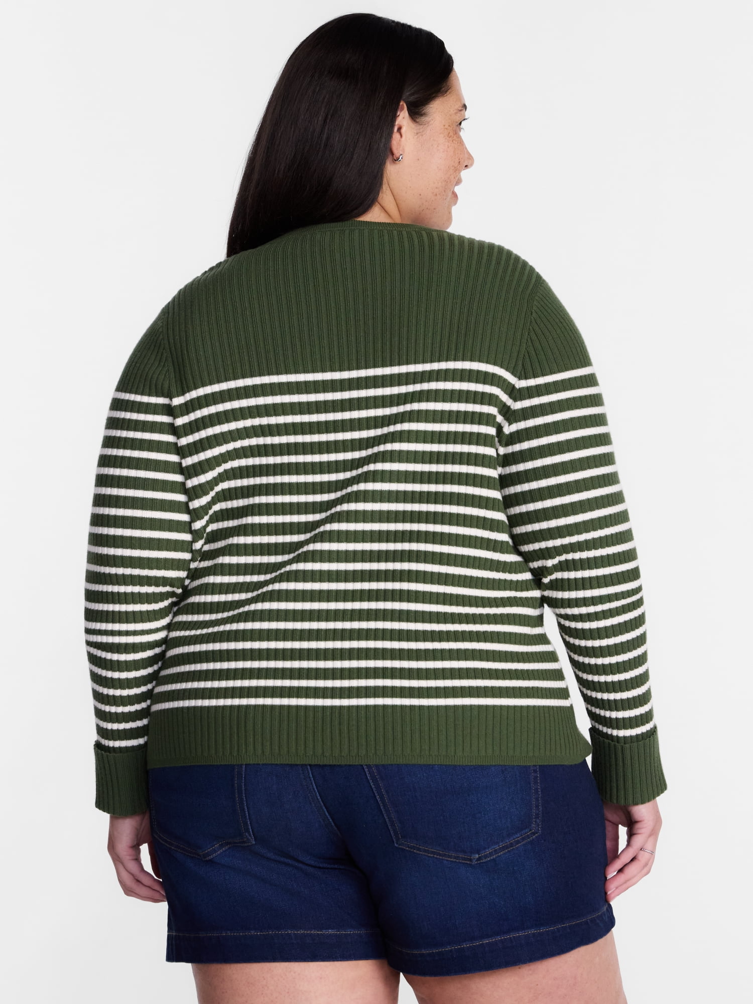 Terra & Sky Women's Plus Cardigan with Long Sleeves, Lightweight, Sizes 0X-5X
