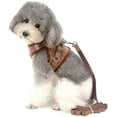 thumbnail image 2 of LANFENG Small Dog Harness and Leash Set No Pull Adjustable Reflective Step-in Puppy Boy Girl Vest Harnesses Soft Corduroy Mesh Padded for Pet Dogs Cats, 2 of 10